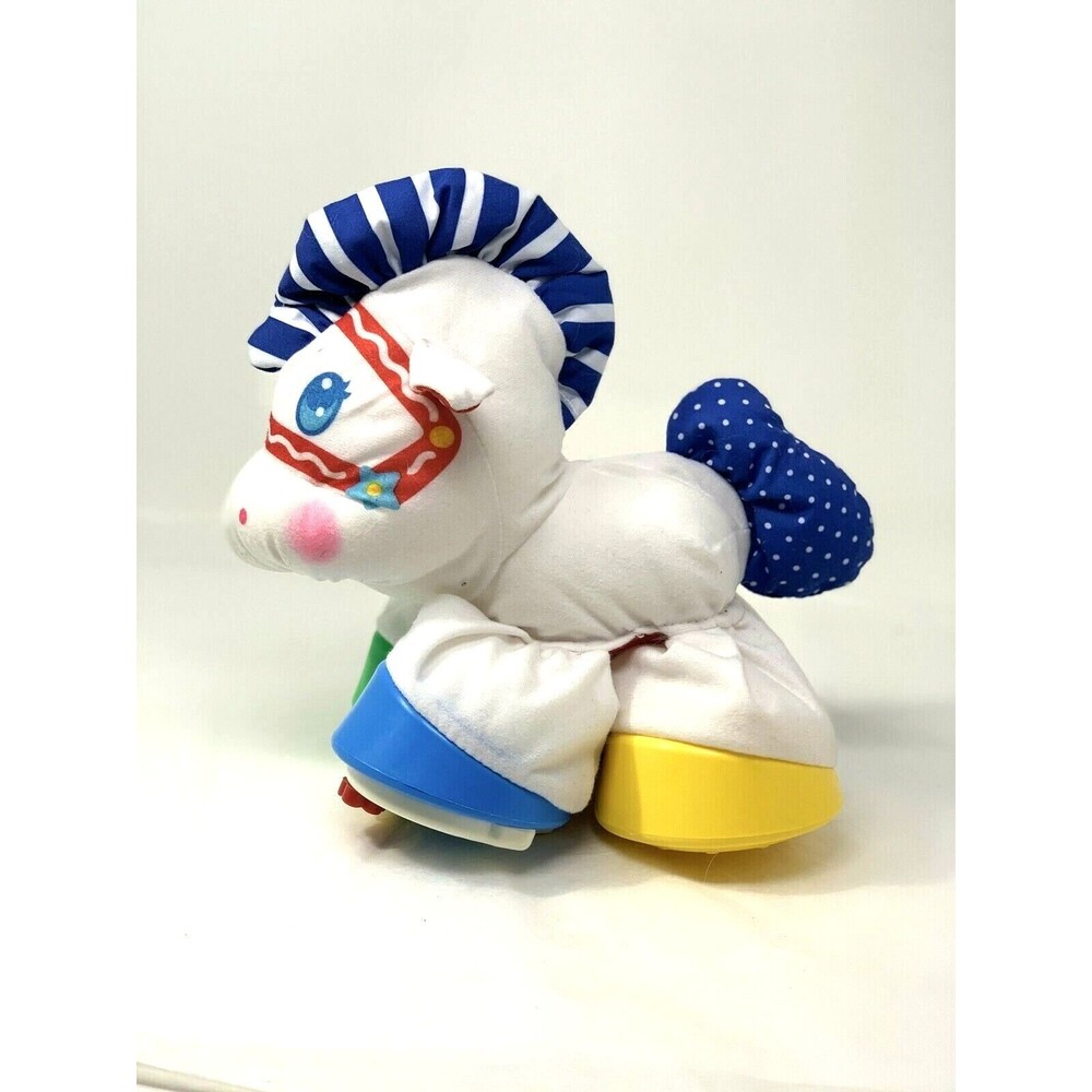 Vtg Fisher Price Playtime Pony Plush Baby Toy Activity Feet Rattle Horse 1994